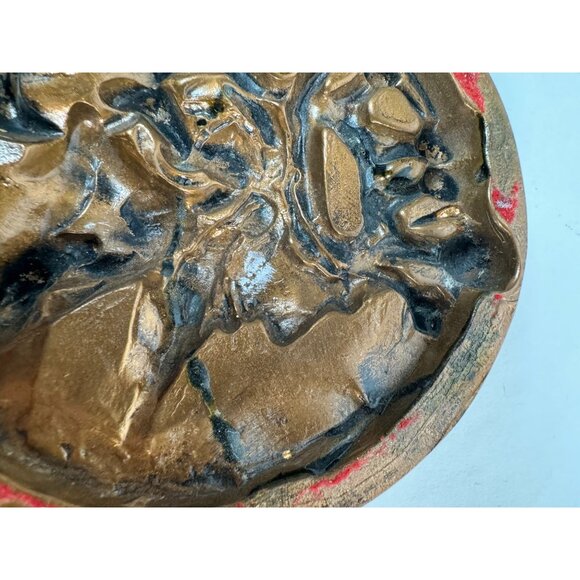 Salvador Dali Limited Edition Bronze King David Medallion With Crowned Head Desi - Picture 7 of 16